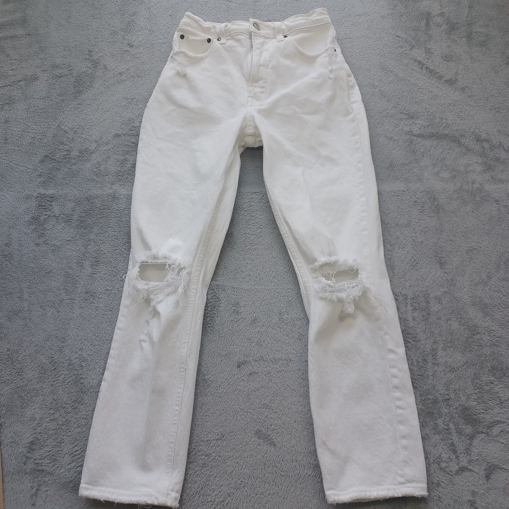 Abercrombie & Fitch White High Rise Women Jeans